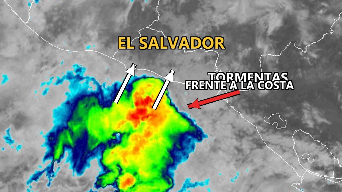 Imagen de satélite de El Salvador cubierto de nubes la mañana del 9 de octubre
