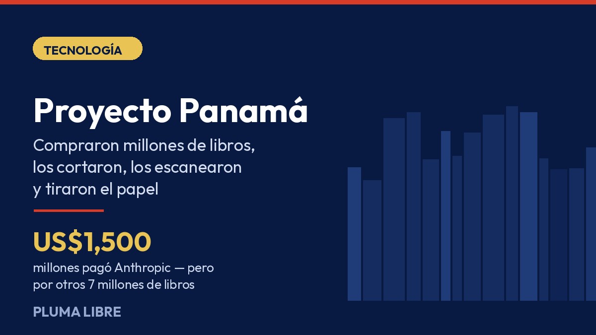 Ilustración sobre el Proyecto Panamá de Anthropic y el escaneo destructivo de libros