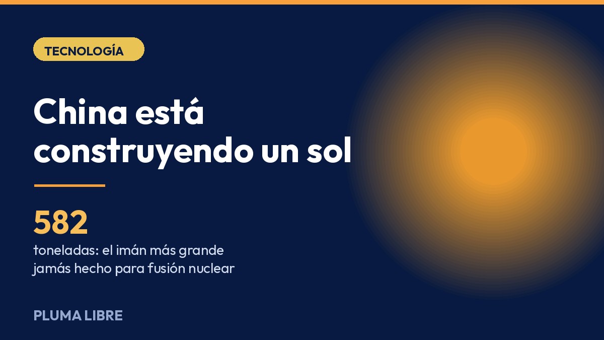 China terminó el imán más grande del mundo para su «sol artificial»: 582 toneladas para sostener fuego a 100 millones de grados